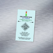 Carte De Visite Magnétique Chauffage et Climatisation (Code QR, Logo & Slogan (In Situ)
