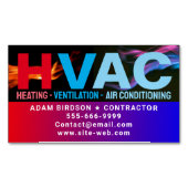Carte De Visite Magnétique (Chauffage, Refroidissement, Climatisation) HVAC m (devant)