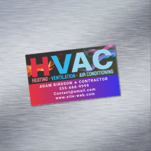 Carte De Visite Magnétique (Chauffage, Refroidissement, Climatisation) HVAC m