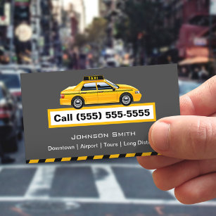 Carte De Visite Magnétique Chauffeur de taxi Casquette jaune