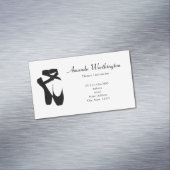 Carte De Visite Magnétique Chaussures de Ballet Noir En Pointe (In Situ)