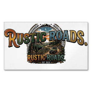 Carte De Visite Magnétique Chemise Rustic Roads Vintage Adventure