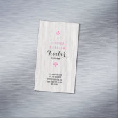 Carte De Visite Magnétique Chêne blanc, magnétique (In Situ)