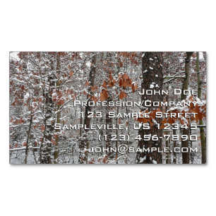 Carte De Visite Magnétique Chênes recouverts de neige Photographie de nature