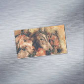 Carte De Visite Magnétique Chevaux Peinture d'aquarelle artistique (In Situ)