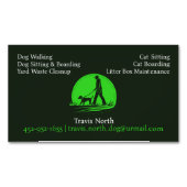 Carte De Visite Magnétique Chien marchant animal de compagnie assis (devant)