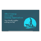 Carte De Visite Magnétique Chien Marcher Randonnée animal assis (devant)