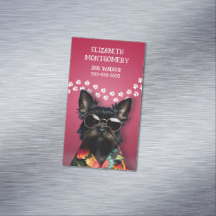 Carte De Visite Magnétique Chien Walker
