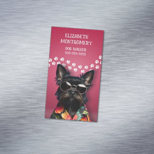 Carte De Visite Magnétique Chien Walker (In Situ)