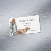 Carte De Visite Magnétique Chien Walker Services de soins pour animaux (In Situ)