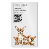 Carte De Visite Magnétique Chihuahua Animaux Code QR (devant Vertical)