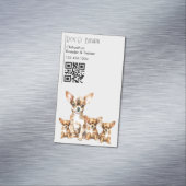 Carte De Visite Magnétique Chihuahua Animaux Code QR (In Situ)