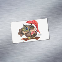 Chouette de bébé dans l'aimant Casquette de Noël