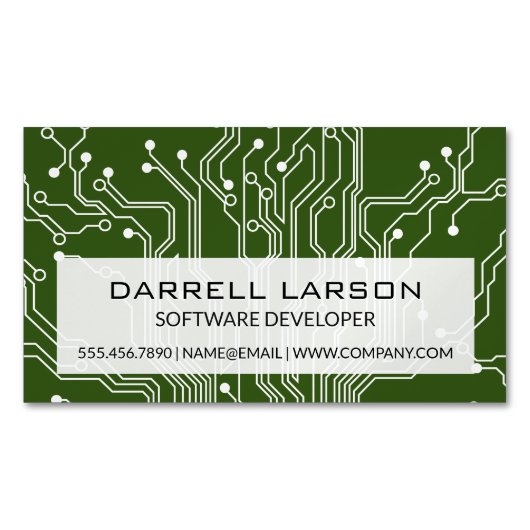 Carte De Visite Magnétique Circuit Board | Technologie (devant)