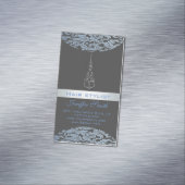 Carte De Visite Magnétique Ciseaux damas chic professionnel élégant (In Situ)