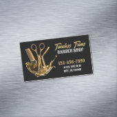 Carte De Visite Magnétique Ciseaux d'or Barbershop Coiffeur Barber Shop (In Situ)