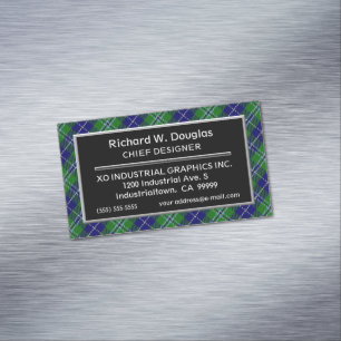 Carte De Visite Magnétique Clan écossais de l'accent Douglas Tartan
