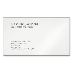Carte De Visite Magnétique Classique Minimaliste Simple Professionnel