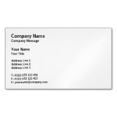 Carte De Visite Magnétique Classique professionnel | Blanc clair (devant)