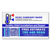 Carte De Visite Magnétique Climatisation CA (Code QR et Logo) CVC Unique (devant)