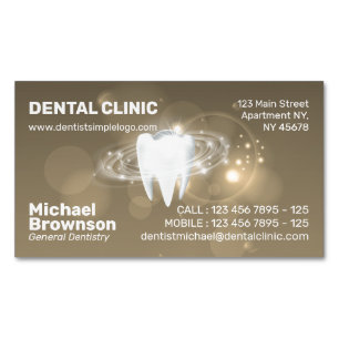 Carte De Visite Magnétique Clinique dentaire Dentiste Blanchiment simple des