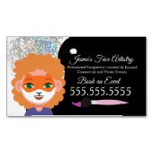 Carte De Visite Magnétique Clown de peinture faciale mignon (devant)