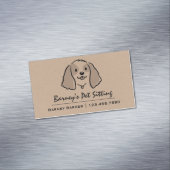 Carte De Visite Magnétique Cocker Spaniel | Sitter pour animaux | Protection (In Situ)