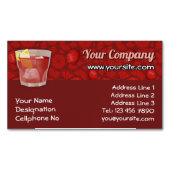 Carte De Visite Magnétique cocktail Americano (devant)
