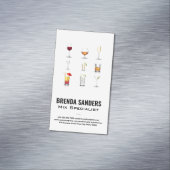 Carte De Visite Magnétique Cocktail | Barman (In Situ)