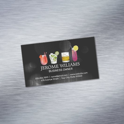 Carte De Visite Magnétique Cocktails mixtes | Bartend Mixologie (In Situ)