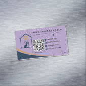 Carte De Visite Magnétique Code QR de chenil moderne (In Situ)
