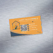 Carte De Visite Magnétique Code QR de chenil moderne (In Situ)
