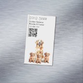 Carte De Visite Magnétique Code QR de l'éleveur de chiens (In Situ)