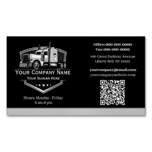 Carte De Visite Magnétique Code QR de l'entreprise de camionnage professionne
