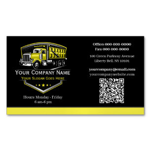 Carte De Visite Magnétique Code QR de l'entreprise de camionnage professionne
