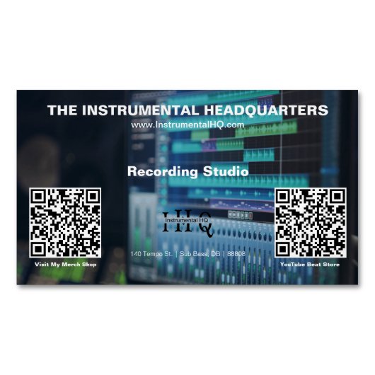 Carte De Visite Magnétique Code QR double petit (devant)