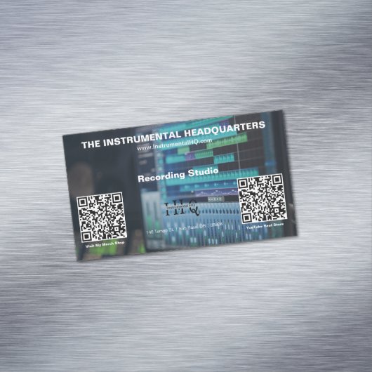 Carte De Visite Magnétique Code QR double petit (In Situ)