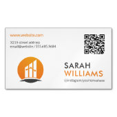 Carte De Visite Magnétique Code QR | Logo Finance (devant)