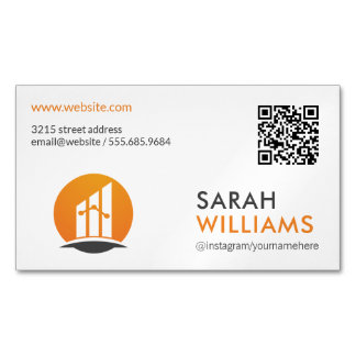 Carte De Visite Magnétique Code QR | Logo Finance