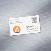 Carte De Visite Magnétique Code QR | Logo Finance (In Situ)