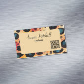 Carte De Visite Magnétique Code QR moderne simple Poster de animal élégant (In Situ)