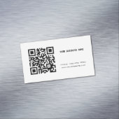Carte De Visite Magnétique Code QR noir et blanc (In Situ)