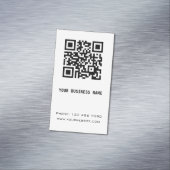 Carte De Visite Magnétique Code QR noir et blanc (In Situ)
