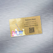 Carte De Visite Magnétique Code QR or du service de nettoyage (In Situ)