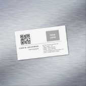 Carte De Visite Magnétique Code QR scannable sur Front moderne Plaque simple (In Situ)