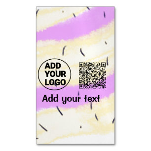 Carte De Visite Magnétique Code qr simple minimaliste ajouter logo nom du cod