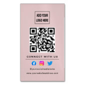 Carte De Visite Magnétique Code QR Suivez L'Analyse Pour Vous Connecter Avec  (devant Vertical)