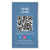 Carte De Visite Magnétique Code QR Suivre l'analyse pour se connecter avec no (devant Vertical)