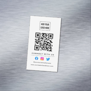 Carte De Visite Magnétique Code QR Suivre l'analyse pour se connecter avec no