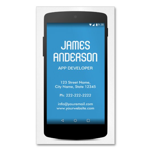 Carte De Visite Magnétique Codeur d'ingénieur logiciel pour les développeurs (devant Vertical)